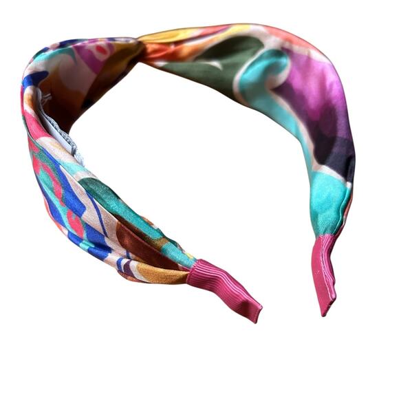 Johnny Was Ryuu Flower Headband floral Silk Multicolor Boho Chic - Picture 2 of 4